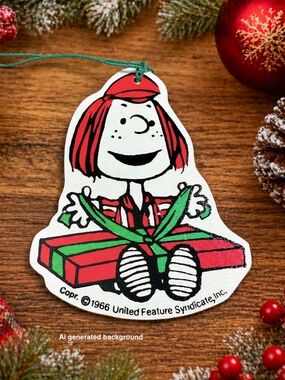 1966 UNITED FEATURE SYNDICATE, INC. Peanuts Peppermint Patty Ornament